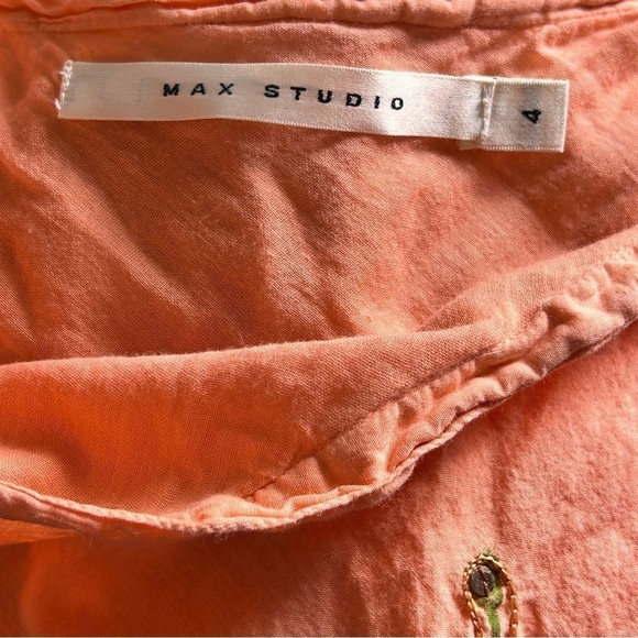 Max Studio Boho Embroidered Sequin Floral Vine Aline Skirt Women Size 4 - Picture 12 of 14